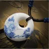 Mode-sieraden wit en blauw porselein keramische ketting voor vrouwen bloemen chinese kunst handgemaakte etnische ketting jade ketting China geschenken