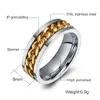 10pcs Fashion Men S Ring The Punk Rock Accessories Stainless Steel Black Chain Spinner Rings For Men Accessory 3 Color Usa Size 6 -15