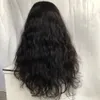 İnsan Saç Peruk Brezilyalı Bakire Düz Vücut Dalga Kıvırcık 4X4 Dantel peruk Siyah Kadınlar için 130% Yoğunluk 1B Doğal Siyah 10 "-30"