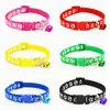 12PCSPACK 6 Color Winter Justerable Nylon Pet Liten Dog Puppy Leashes Halsband Cat Collar Tinkle Bell Footprint Traction Belt4070968
