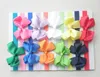 100 stks 3 "Baby Grosgrain Lint Haarbogen Hoofdband Accessoires Kids Bows Bloem Baby Elastische Hoofdbanden Zachte Stel Haarbanden SG8501