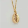 Vintage mode alliage d'argent conque or coquille collier forme pendentif Simple coquillage océan plage Boho bohème bijoux cadeaux2601071