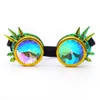 Kaléidoscope Lunettes de soleil Halloween Femmes Spectacles Femme Punk Rave Festival Party Eyeglasse Lunets pour femmes