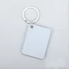 Wholesale 100pcs MDF Blank Key Chain Rectangle Sublimation Wooden Key s For Heat Press Transfer Photo Logo Thermal printing Gift-freeship2462019