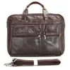 J.M.D 100% echt vintage lederen heren chocolade schouder messenger bag aktentas laptop handtassen 7093