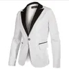 Customize White One Button Groom Tuxedos Peak Lapel Side Vent Groomsmen Blazer Men Business Formal Prom Suit(Jacket+Pants+Tie) 202