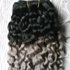 Ombre Brazilian Human Hair Weave Bundles 1B/grey hair weave Hair Extensions Can Buy 1 / 3 / 4 Bundles