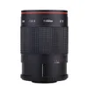 500mm F / Canon 7D 760D 77D 80D 650D 1200D 100D Nikon DSLR Kamera için T2 Adaptör Ring 8.0 Telefoto Ayna Objektif