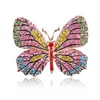 Kelebek Broş tasarımcı Broş Çok Renkli Rhinestone Kristal iğneler Vintage Moda Kadınlar Düğün Gelin Giysiler Giysiler iğneler
