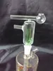 Pote de vidrio con dos filtros, accesorios para bongs de vidrio.