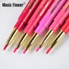 Music Flower Lipstick Lip Liner 2 in 1 Lip Pencil Waterproof Rose Red 12 colors Lipliner Nude Matte Lipstick