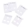 Wholesale-3000pcs/lot Fashion White black Jewelry Earrings Packaging Display Cards plastic Tags 4*3cm Hanging Tags Can Customized size