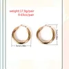 Pendientes circulares plateados oro de la moda para las mujeres Señora Versatile simple cuelgan Huggie Hoop pendiente Demon868