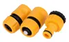 Hot Patio Lawn 3Pcs Fast Coupling Adapter Drip Tape Irrigation Hose Connector With 1/2" 3/4"barbed Garden Water Connector Irrigation Tool