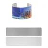 blank manschettarmband för sublimering av aluminiumarmband för kvinnor Anpassningsbara smycken gåva för vänner kan skriva ut foto grossist