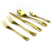 4 färger högkvalitativa 5st / 20pcs / 30pcs Silverware Set Guld / Svart / Rose / Silver Matte Pläterad Rostfritt Stål Bestick Middagsredskap Middagsuppsättning