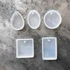 5 unids/set forma de gotas de agua molde de joyería epoxi moldes de pastel molde de silicona transparente colgante DIY flores secas espécimen herramientas