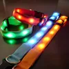 Cool Gadget Nylon Glow Lampeggiante Luminoso LED strip bar flash light pet Collana collare per cani Collari di sicurezza Regalo di Natale DHL EMS LIBERA LA NAVE