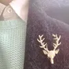 Geyik Boynuzları Başkanı Broş Pin Unisex Hayvan Noel Noel Popüler Sevimli Altın Moda Vintage Retro Noel Hediyesi Broşlar