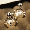 Pearl Stud Coldings Biżuteria Moda Splapowana 18 -karatowe złoto dwustronne kobiety Kolczyki Kobiety Wedding Party Walentynki Akcesoria prezentowe