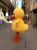 2018 Hot Sale Förtjusande Stor Gul Gummi Duck Mascot Kostymtecknad Utför Vuxen Storlek
