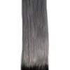 Ombre Tape Extensions Rak mänskligt hår 18 "20" 22 "24" Tape Hair Virgin Peruansk hudväftband in på huden hårförlängning 40 st
