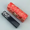 Chinese Brocade Embroidery Lipstick Case with Mirror Mini Cosmetic Lipsticks Box Small Gifted Holder for 1 Piece3246061