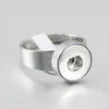 NOOSA Ze Stali Nierdzewnej Przycisk Snap Ring Rozmiar 7,8,9,10 wysokiej jakości Unisex DIY 12mm 18mm Charm Snap Button Chunks Pierścionki Biżuteria