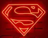 Superman komiks bohater szklany szklany lampka lampka lampka domowy piwo bar bar rekreacyjny lampy rekreacyjne okna szklane znaki ściany 17 14 cali 259n