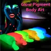 pittura del corpo al neon