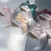 Scatola di caramelle in stile marmo con diamanti Bomboniere e regali di nozze Forniture per feste Baby Shower Scatole di cioccolatini regalo di carta per gli ospiti