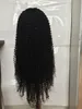 824inch kinky curl mänskligt hår peruanska jungfru hår mitt vänster höger u del spets peruker för svarta kvinnor 1 1b 2 4 naturlig färg9920270