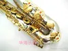 Ny Suzuki BB Tenor Brass Gold Lacquer Saxofon BB Sax Fallande Tune B (c) Professionella studenter Musicais Instruments Gratis frakt