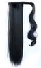 140g 24''Long Düz Kıl Ponytail Klip Kinky Pony Tail Saç Uzatma etrafında Etrafında Sarın Pony kuyruk Saç Adet Düz İnsan Saç Atkuyruğu