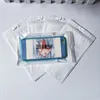 10x18cm 2000pcs Lot Clear / White Poly Open Top Heat Sealing Plastic Packing Bags for Dry Food Heat Seal Vacuum Poly Plastic Packing Pouches