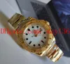 Factory Supplier Top Quality 166288 40mm 18K Yellow Gold Date Automatic Movement Watch White Dial Men's Sports Wrist Watches