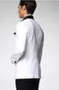 Excellent Style Groom Tuxedos Un Bouton Blanc Châle Revers Garçons D'honneur Meilleur Costume Homme Costumes De Mariage Pour Hommes (Veste + Pantalon + Cravate) NO: 1088