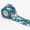 5cmx4.5m Camouflage Självhäftande elastiskt bandage för tatueringspenna Tatuering Grip Wrap för kroppsfyllnadsfinger Elbow Protection