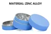 Ny stil 3 lager Zinc Alloy Herb Grinder Multi Färger Belagd med silikon Färgrik Kross Högkvalitativ Unique Design Hot Sale