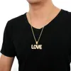 Nome personalizado do novo masculino Colares de bolhas pequenas pingentes de pingente gelo fora de zircão cúbico Hip Hop Jewelry Chain Two Color235D