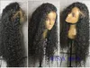 グレード9aルーズカーリーフルレース黒人女性のための人間の髪のかつらのためのグアルレスレースフロントウィッグプリプルックバージンヘアウィッグス9899180