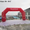 Özelleştirilmiş Kırmızı Kemer Şişme Başlangıç ​​Bitiş Çizgisi Dev Sport Racing Archway Banka için Çıkarılabilir Afişlerle Atletik Giriş