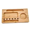 Cigarette tray operation supply double sided cigarette tray solid wood tinplate smoking accessories