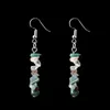 Vintage Natural Crystal Stone Beaded Earrings Multicolor Stone Tassel Örhängen Dangle DIY Handgjorda Mode Kvinnors Nya Ankomst 24pcs / Lot