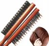 Profesyonel Domuzu Kıl Saç Elbise Tarak Kabarık Ahşap Saplı Saç Fırçası Anti Kaybı Ahşap Berber Saç Tarak Derisi Kuaför Styling aracı