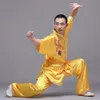 Nakış ejderha Tai chi giyim pamuk bahar ve yaz giyim kadın Taichi sabah elbise leotard pamuk erkek Wushu Performans