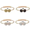 Top qualité Druzy Cuff Bangles Round Natural Geode Stone Strass Pave charme drusy Bracelets de fil extensibles Pour les femmes Bijoux de mode