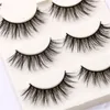 Natural Handmade Black False Eyelashes Fashion Makeup Fake Eyelashes Cross Messy Soft 3D Eye Lashes 3pairs/set DHL