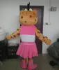 2018 Costume mascotte pantera ragazza calda di alta qualità con abito rosa da indossare per adulti