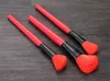 O.TWO.O Makeup Gereedschap 24 stks Professionele Make-upborstels Set met Rood Lange Handgreep Synthetisch Haar Houten Handvat Oogschaduw Brush Poeder Borstel